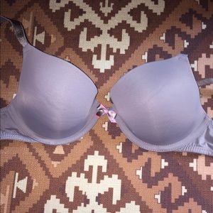 Gray and pink bra